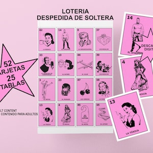 DESPEDIDA DE SOLTERA jogo loteria, despedida de solteira espanhola, chá de panela, jogo de bingo virtual, cartões para impressão, tabuleiros, download digital