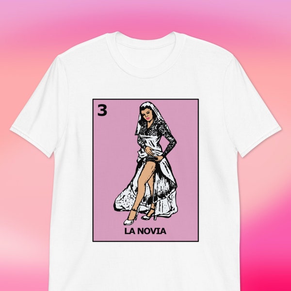 LA NOVIA SHIRT. Mexican loteria inspired card, Short-Sleeve Unisex T-Shirt