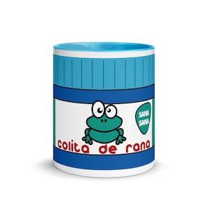 Mug Sana sana colita de rana avec couleur à l&#39;intérieur