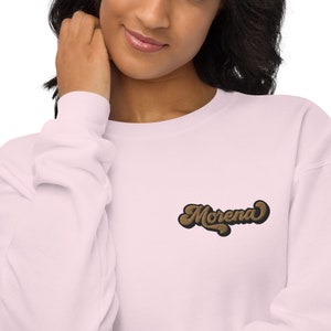 MORENA LATINA Embroidered fleece sweatshirt