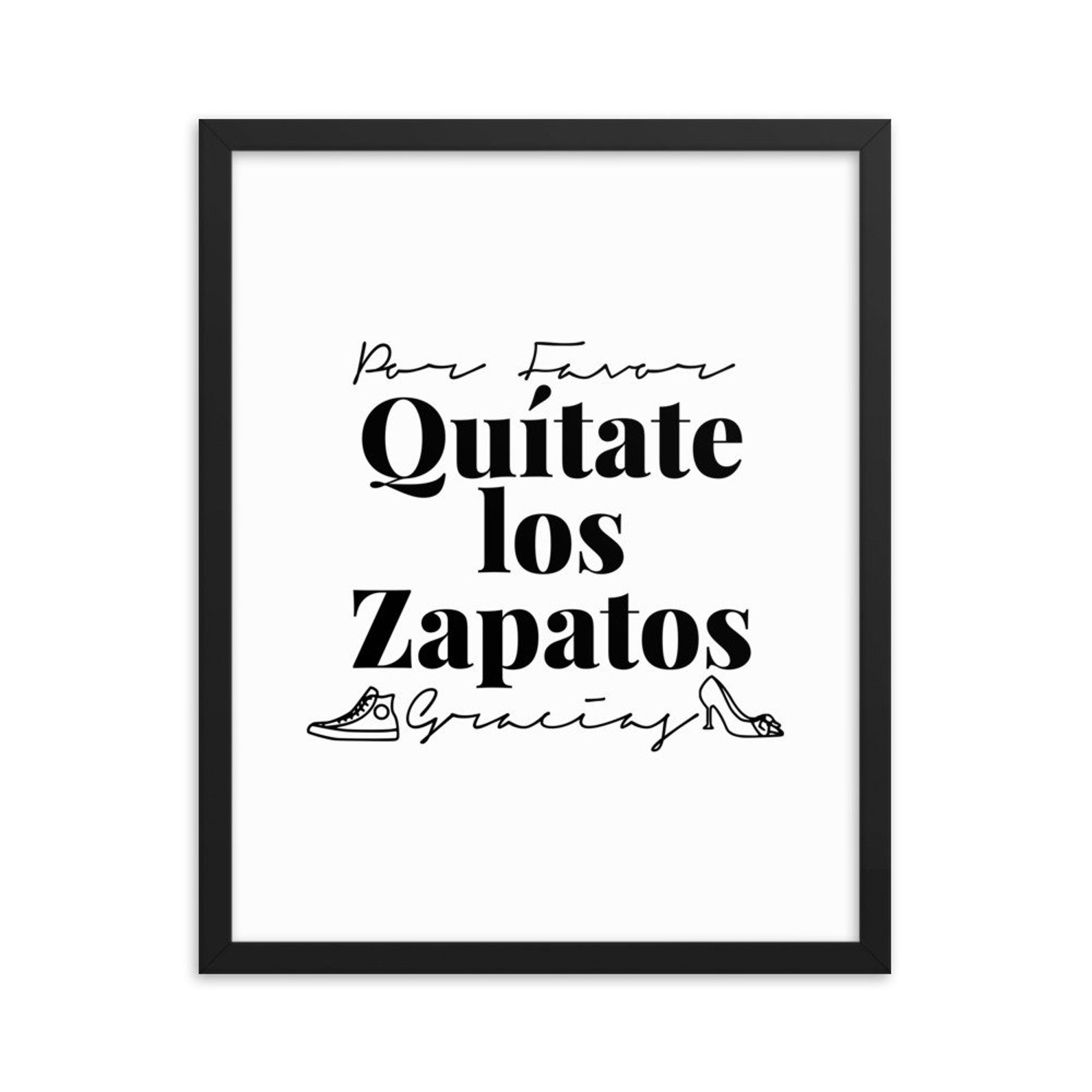 Shoes off sign in spanish quitate los zapatos printable Etsy