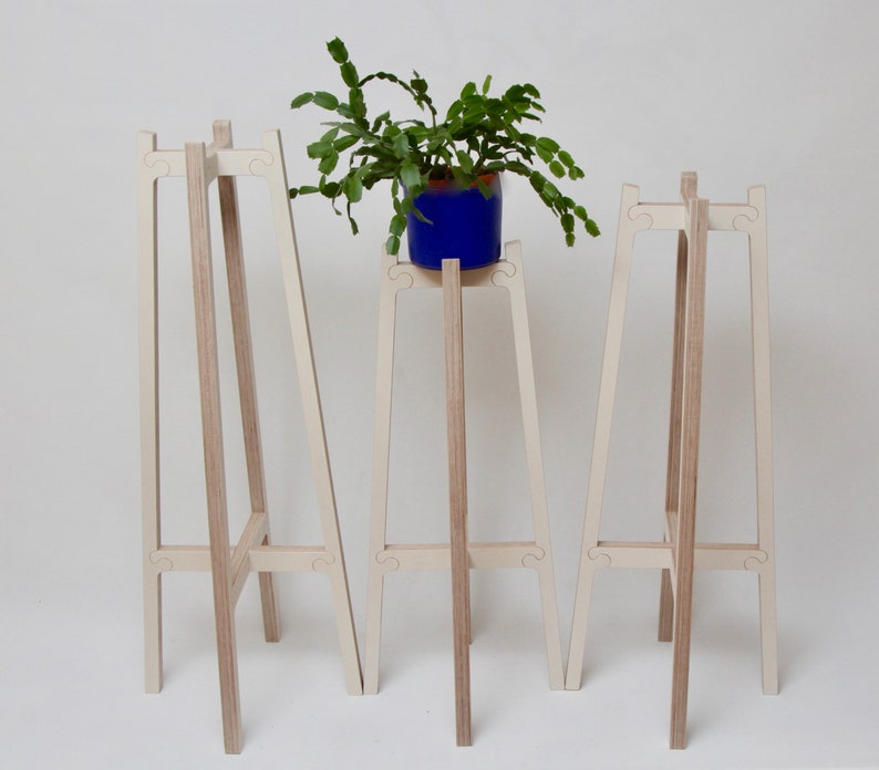 Plywood plant stand, 3 sizes image 4