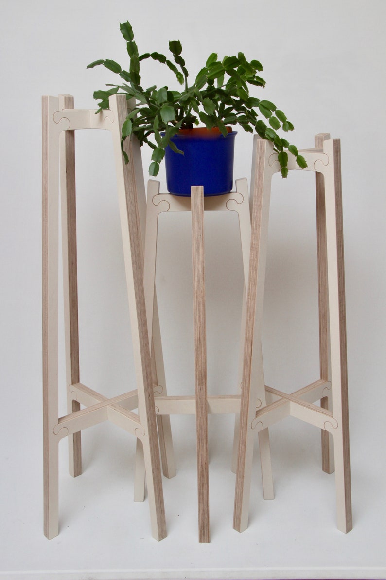 Plywood plant stand, 3 sizes image 2