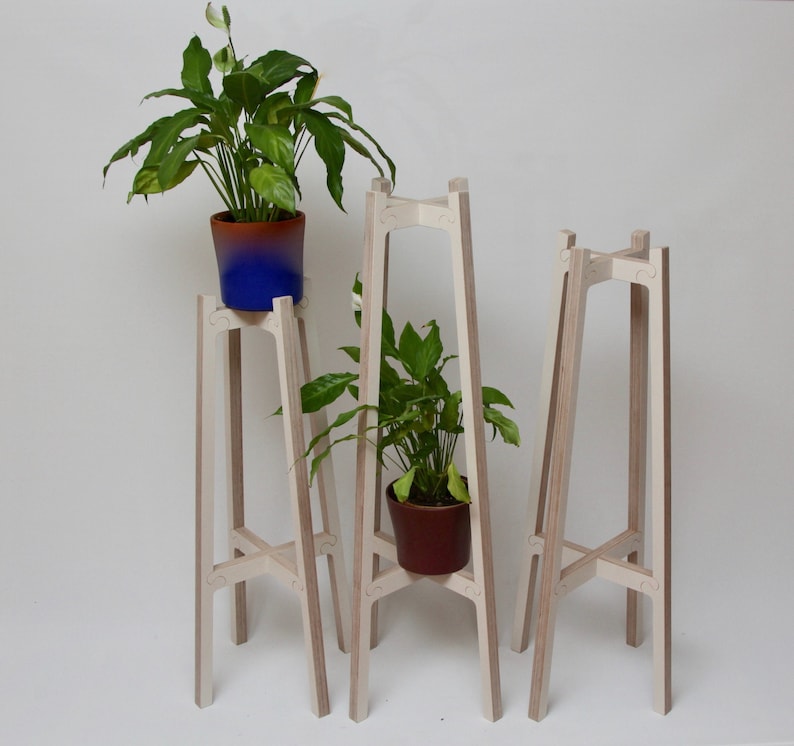 Plywood plant stand, 3 sizes image 1