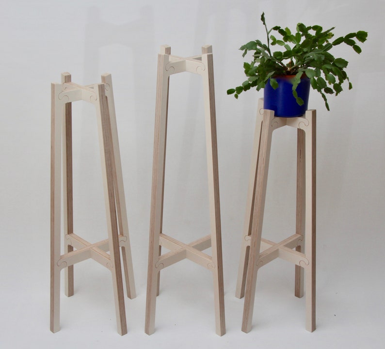 Plywood plant stand, 3 sizes image 5