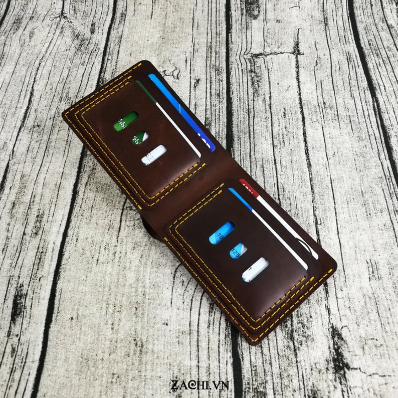 PERSONALIZED Bifold Leather Wallet, Men's Wallet, Vintage wallet, Vegtan wallet, Groomsmen Gifts