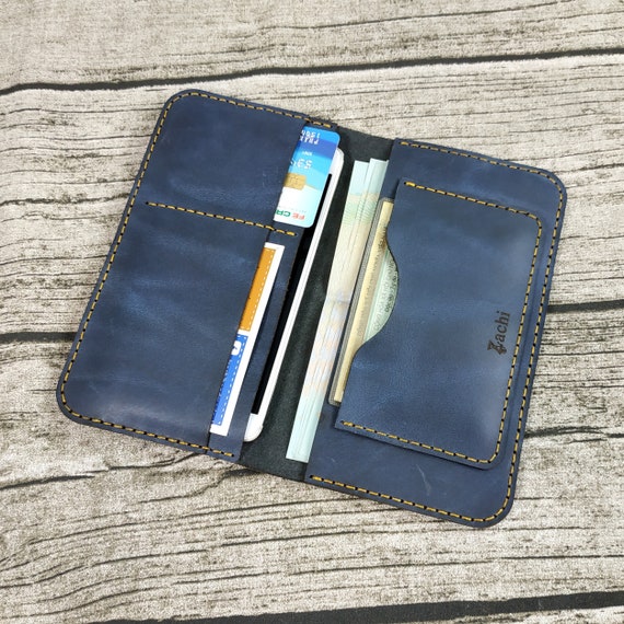 Long wallet handmade leather, Slim Leather Wallet, Distressed Leather Wallet, Unisex Wallet