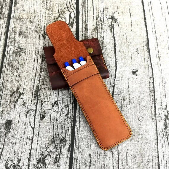 Leather Pen Case, Leather Pencil Case, Personalized Gift, Leather Pen holder, Leather pouch, Pencil case Gift