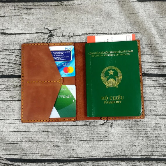 Leather Passport Wallet, Distressed Leather Travel Wallet, Passport Holder, Passport cover, Personalized gift for him