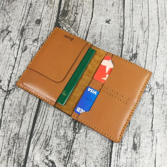 Leather Passport Wallet, Distressed Leather Travel Wallet, Passport Holder, Passport cover, Personalized gift for him