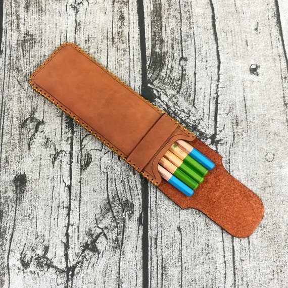 Leather Pen Case, Leather Pencil Case, Personalized Gift, Leather Pen holder, Leather pouch, Pencil case Gift
