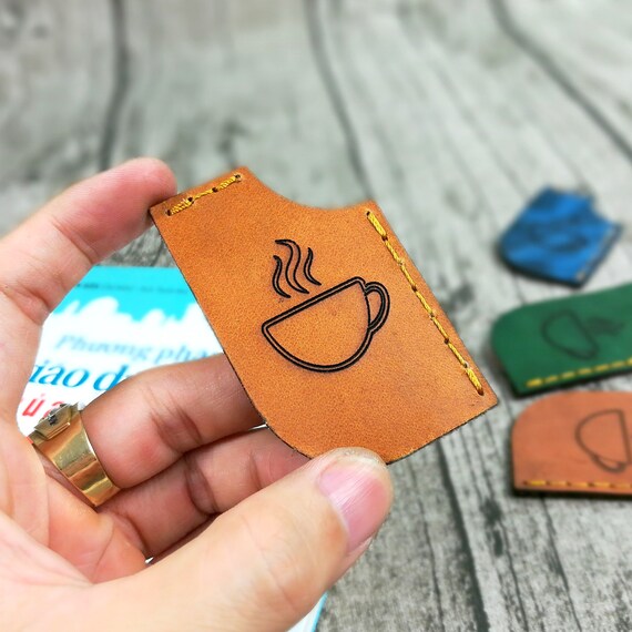 Set of 3 bookmarks, Personalized bookmarks, Engraved bookmark, Leather Bookmark, Handmade page bookmartk, Random color delivery