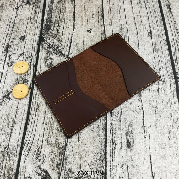 Leather Passport Wallet, Distressed Leather Travel Wallet, Passport Holder, Passport cover, Personalized gift for him