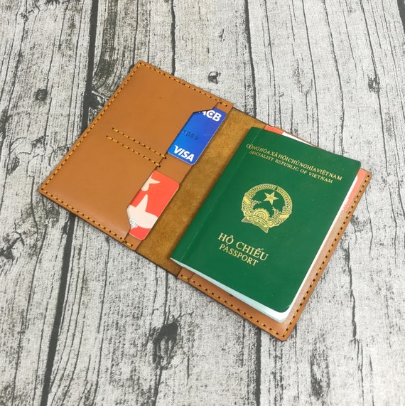 Leather Passport Wallet, Distressed Leather Travel Wallet, Passport Holder, Passport cover, Personalized gift for him