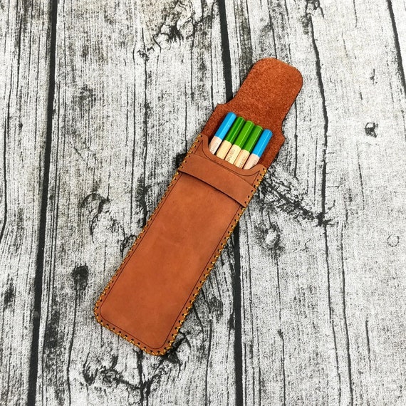 Leather Pen Case, Leather Pencil Case, Personalized Gift, Leather Pen holder, Leather pouch, Pencil case Gift