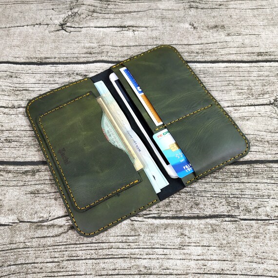 Long wallet handmade leather, Personalized Bifold Leather, Slim Leather Wallet, Distressed Leather Wallet, Unisex Wallet