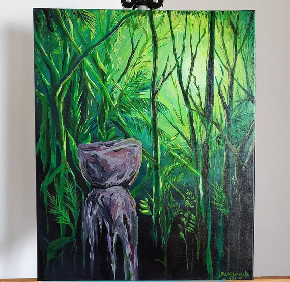 Guam Latte stone art acrylic painting | Etsy