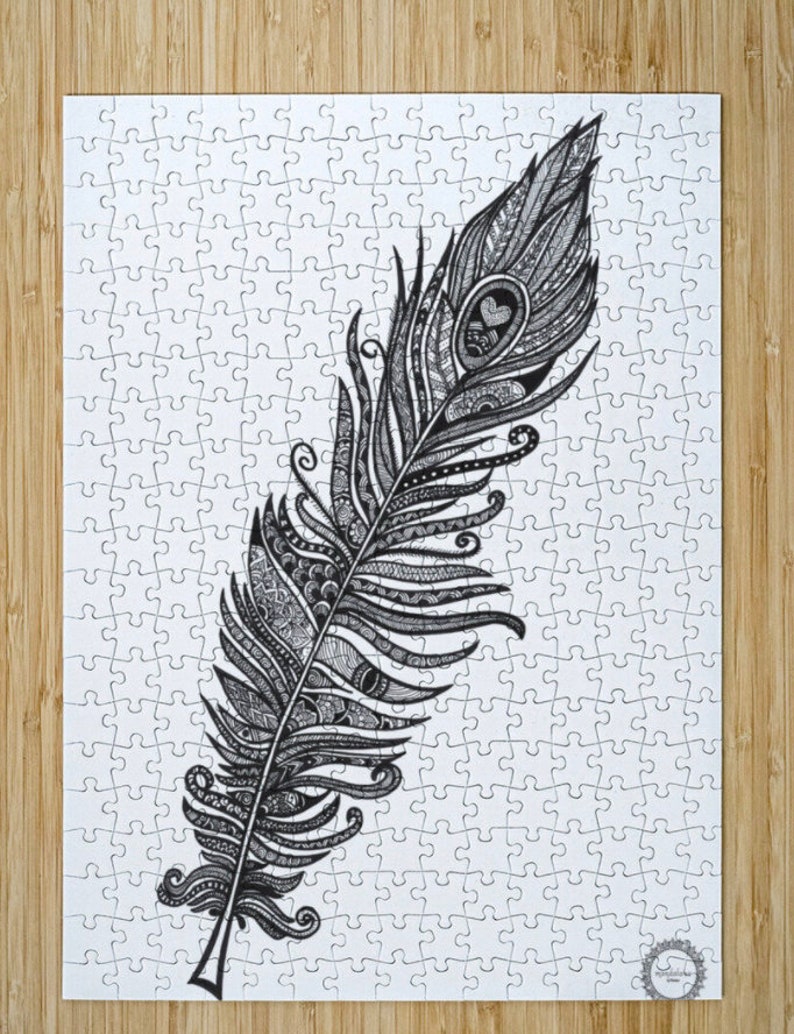 Cartel de plumas mandalove, decoración de pared enmarcada, ilustración de Mandalove imagen 10