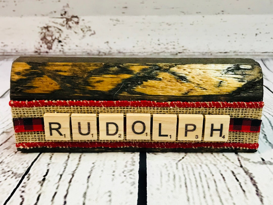 Rudolph Block Letters Scrabble Block - Rudolph - Etsy