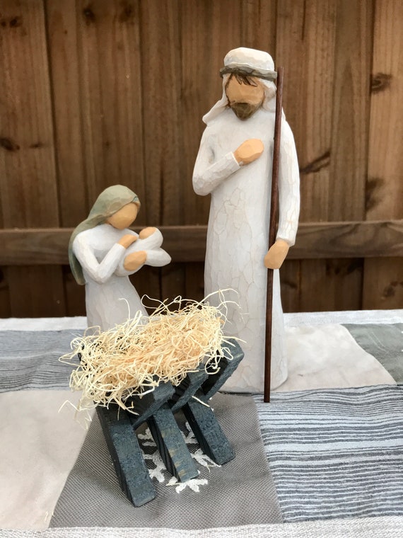 Willow Tree Manger For Willow Tree Nativity Set Manger Etsy