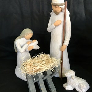Willow Tree Nativity Manger For Willow Tree Nativity Set Manger Willow Tree Nativity Manger Rustic Manger Nativity Cradle image 3