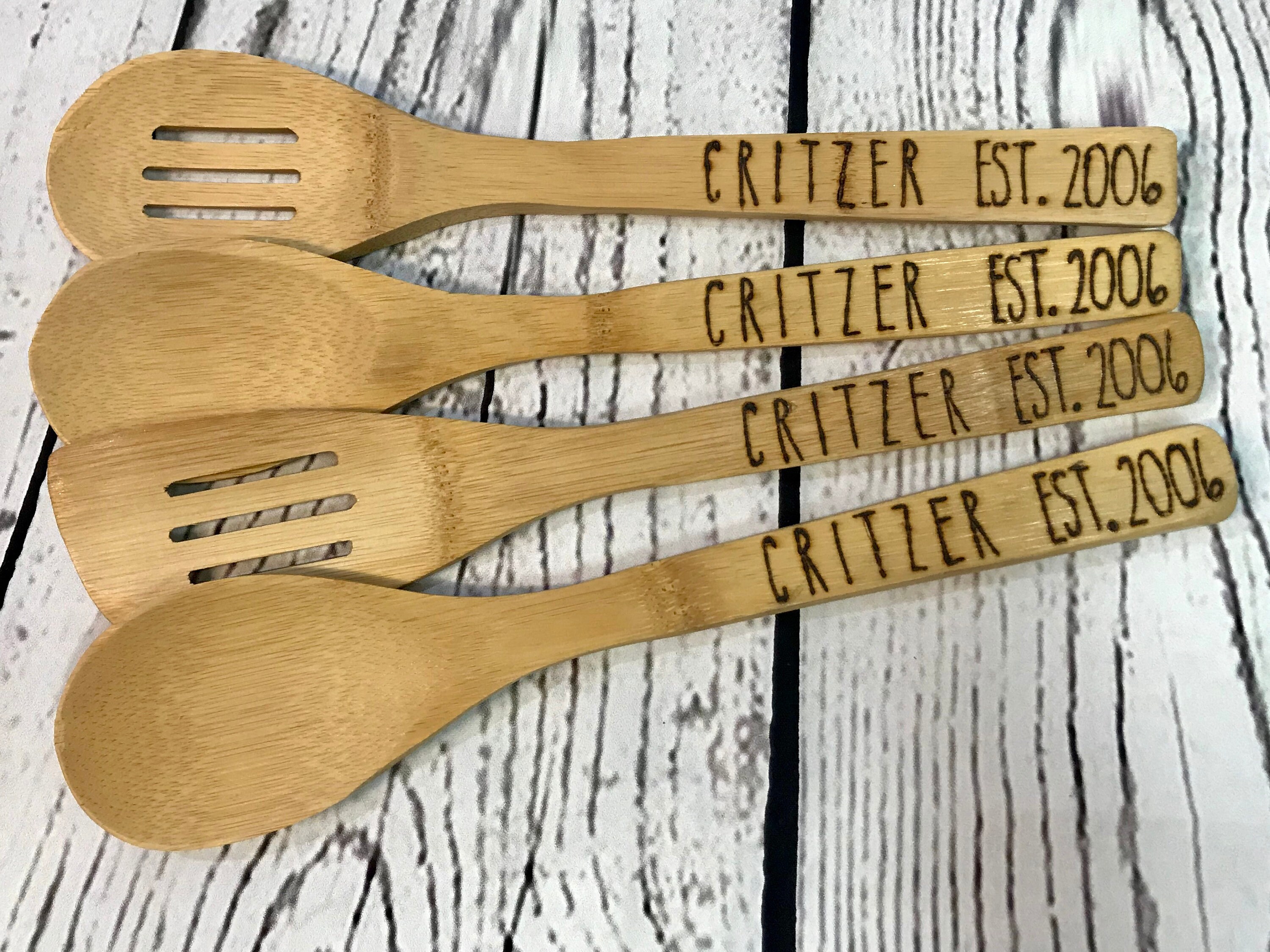 Personalized Bamboo Utensil Set Etsy