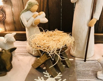 Willow Tree Nativity Manger - For Willow Tree Nativity Set Manger - Willow Tree - Nativity - Manger - Rustic Manger - Nativity Cradle