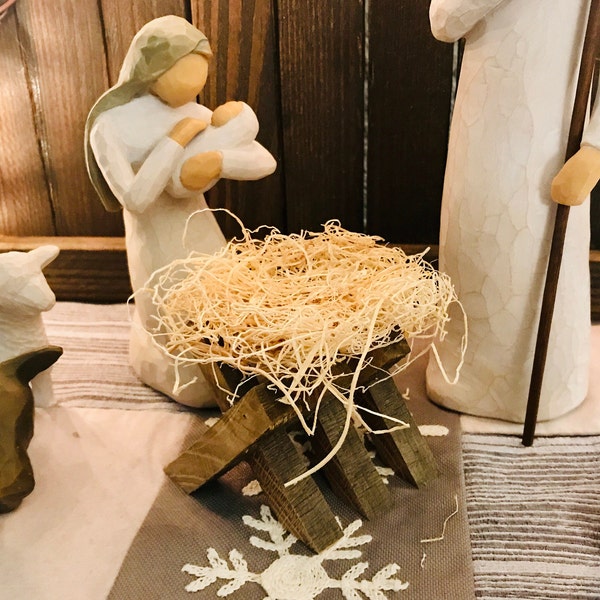 Willow Tree Nativity Manger - For Willow Tree Nativity Set Manger - Willow Tree - Nativity - Manger - Rustic Manger - Nativity Cradle