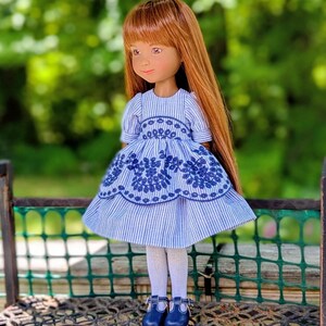 14.5inch Ruby Red Fashion Friends Doll Fall Autumn Back to School OOAK Two-Piece Dress