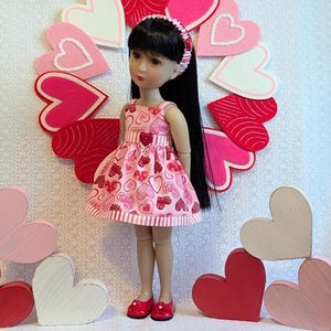 14.5 inch Ruby Red Fashion Friends Dolls Valentine's Day Holiday OOAK Two-Piece Set
