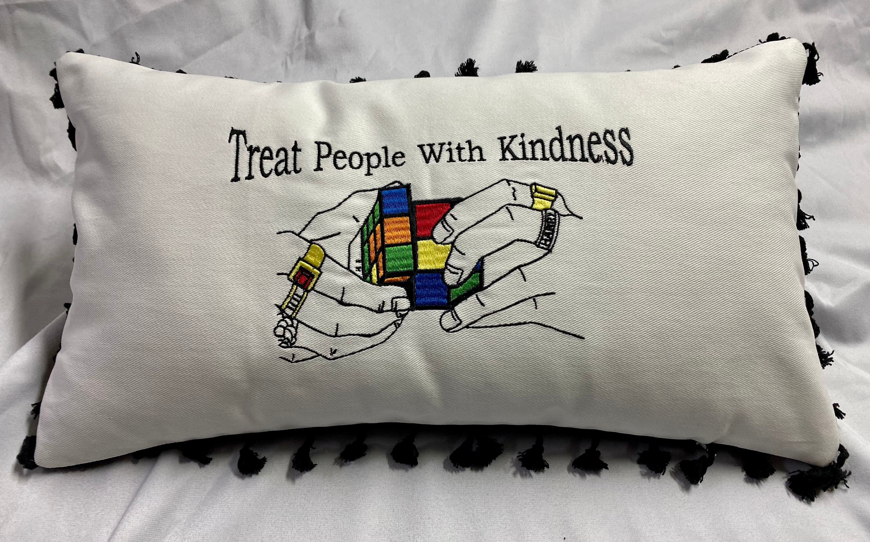 Harry Pillow HS Embroidered Pillow Fine Line Pillow Live Etsy