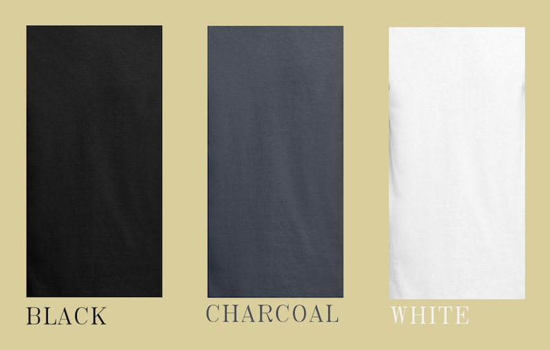 May include: Three plain t-shirts in black, charcoal, and white.