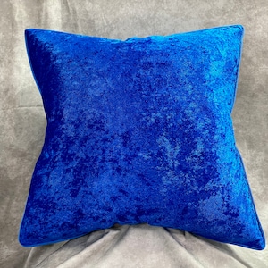 Solid Royal Blue Velvet Custom Pillow