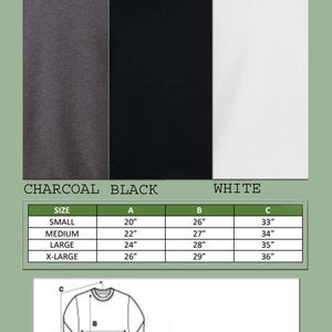 May include: A size chart for a Gildan adult heavy blend fleece crew sweatshirt. The chart shows the width, height, and sleeve center back measurements in inches for sizes small, medium, large, and x-large.