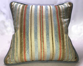 Multi-Stripe Chenille Pillow