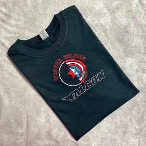 Vintage Style / Falcon and the Winter Soldier Embroidered T-shirt / Inspired by the Avengers / Falcon / Winter Soldier / Embroidered t-shirt