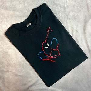 Spider Man Outline Embroidery / Superhero&#39;s / Custom Embroidery