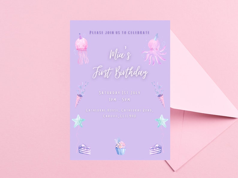 Invitation Editable Template Instant Download Girls First - Etsy