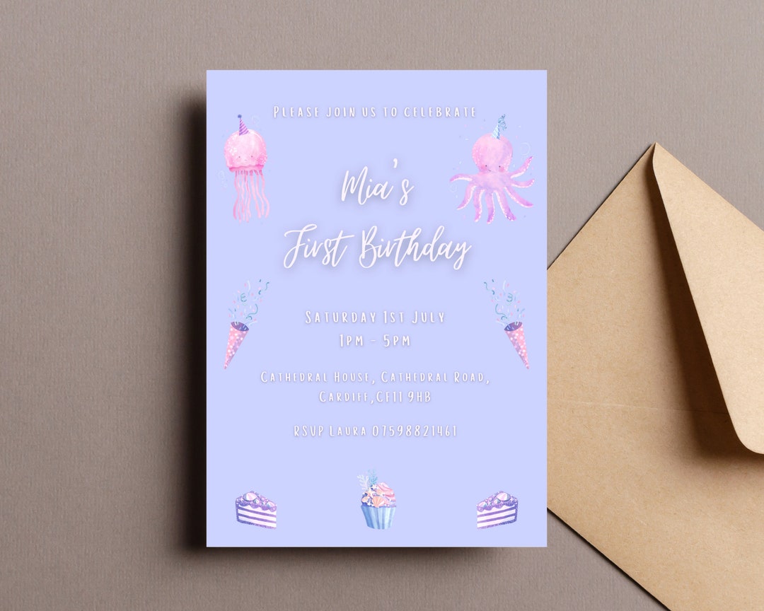 Invitation Editable Template Instant Download Girls First - Etsy