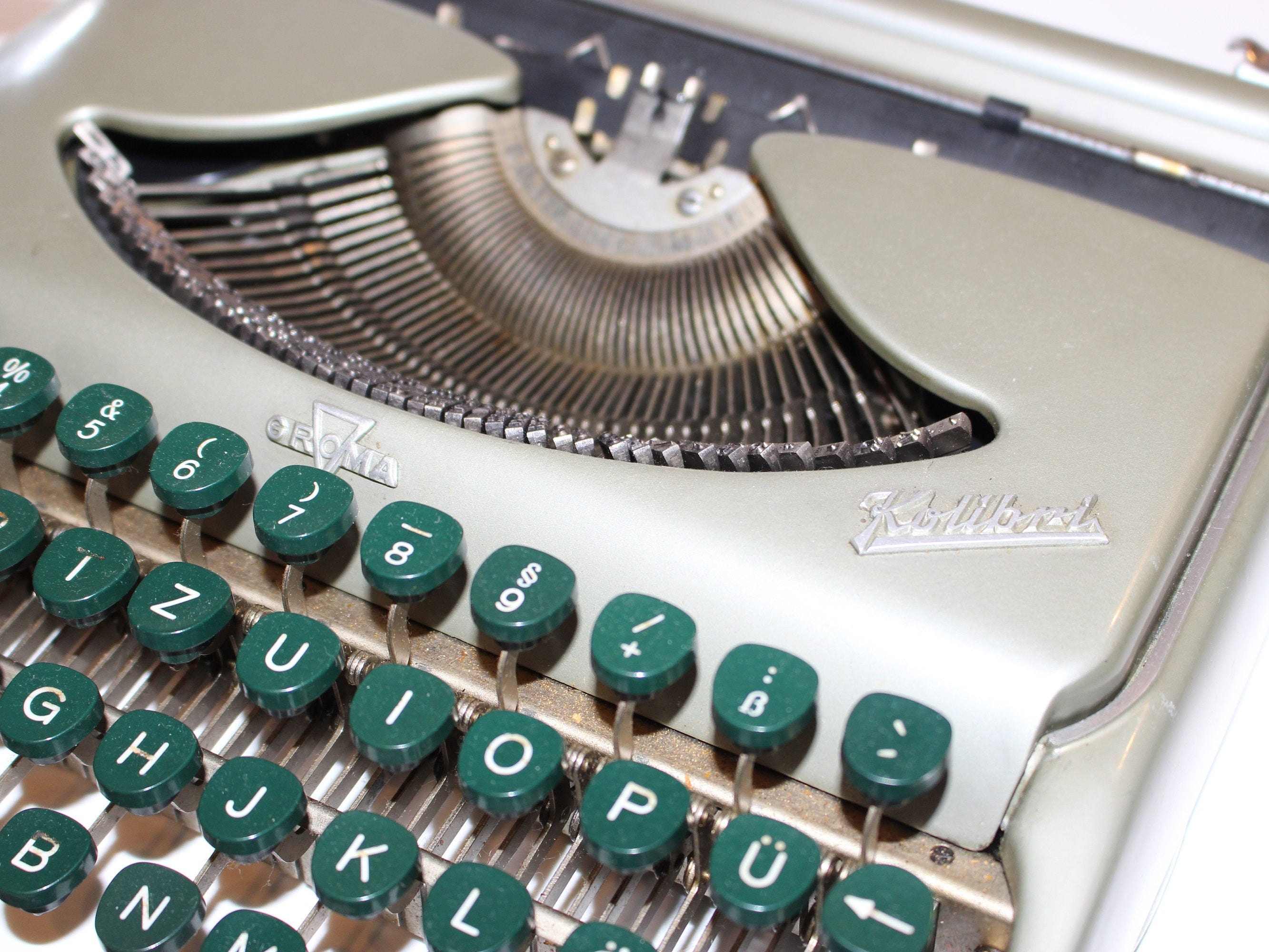 Vintage German typewriter KOLIBRI Retro typing machine Etsy