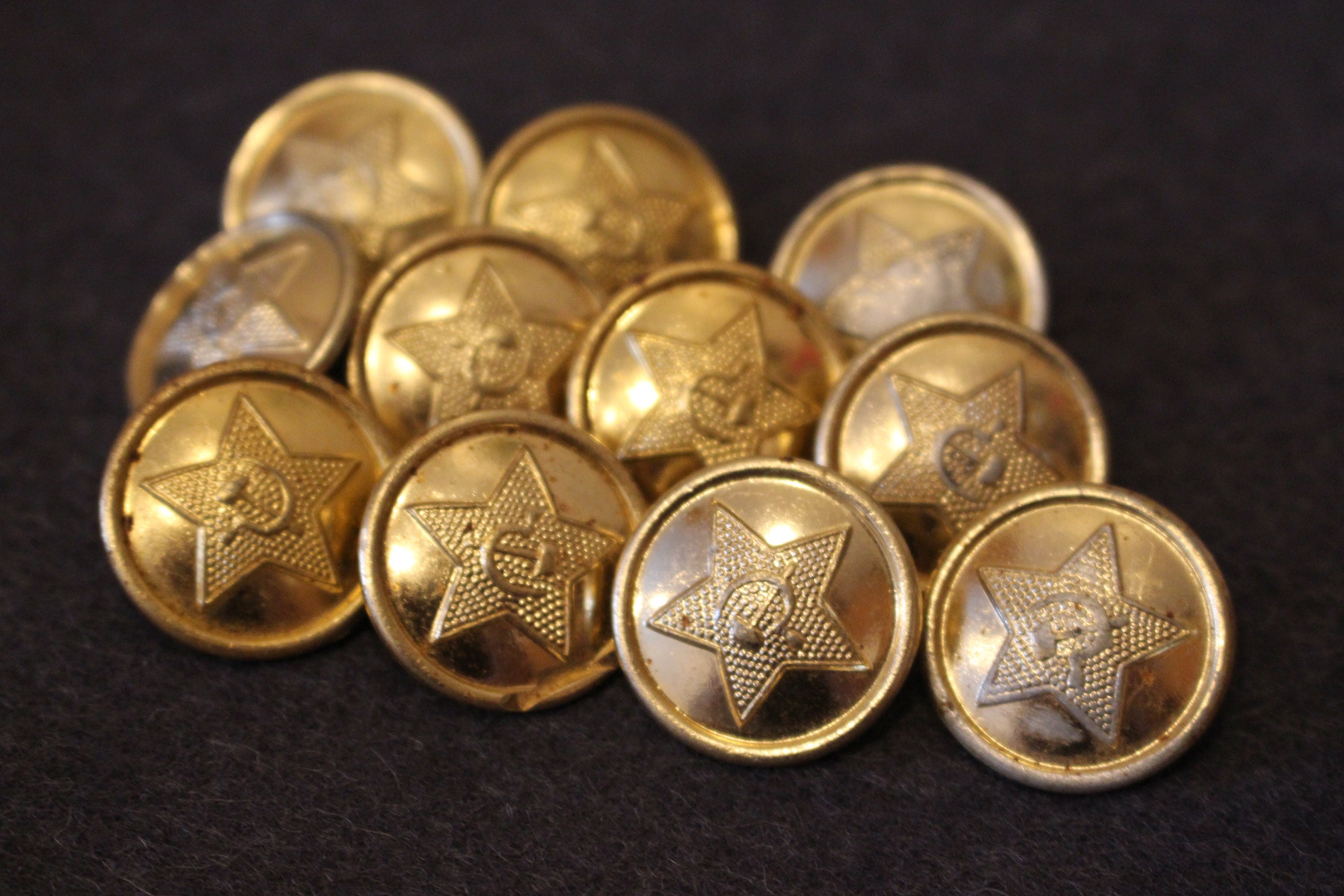 SET 11 pcs. military buttons Army uniform buttons Vintage Etsy