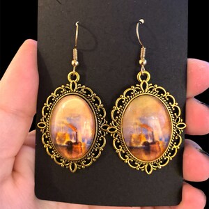 The Fighting Temeraire, tugged to her last berth to be broken up by Joseph Mallord William Turner Earrings