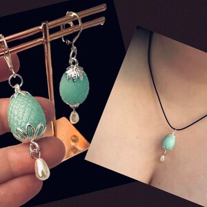 Dragon Egg Earrings & Necklace Set
