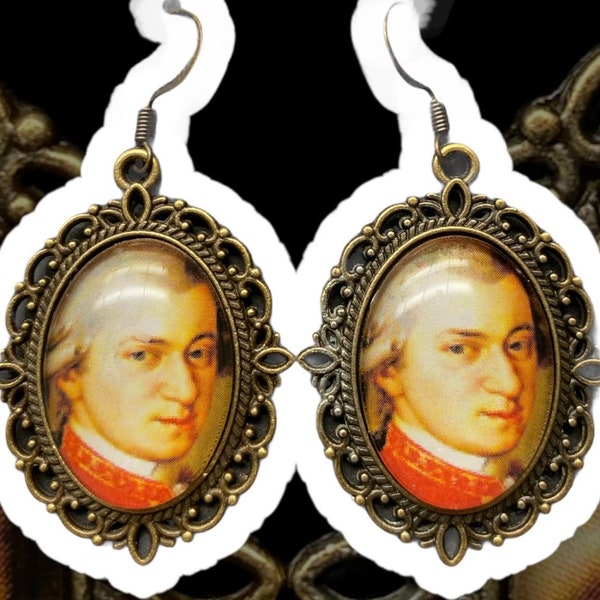 Mozart Portrait by Krafft Earrings