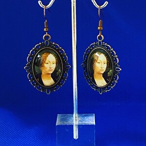 Ginevra de’ Benci portrait painting by Leonardo da Vinci Earrings