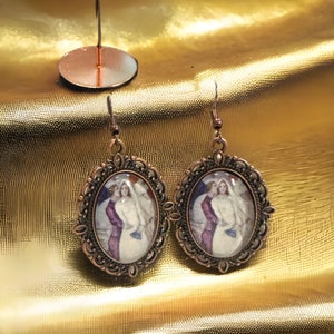 The Bridal Pair with The Eiffel Tower, 1939 by Marc Chagall Earrings