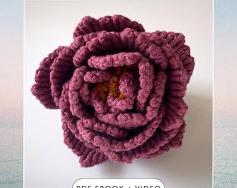 Molde de flor de peônia 3D em macramê – Instruções faça você mesmo (e-book em PDF + vídeo)