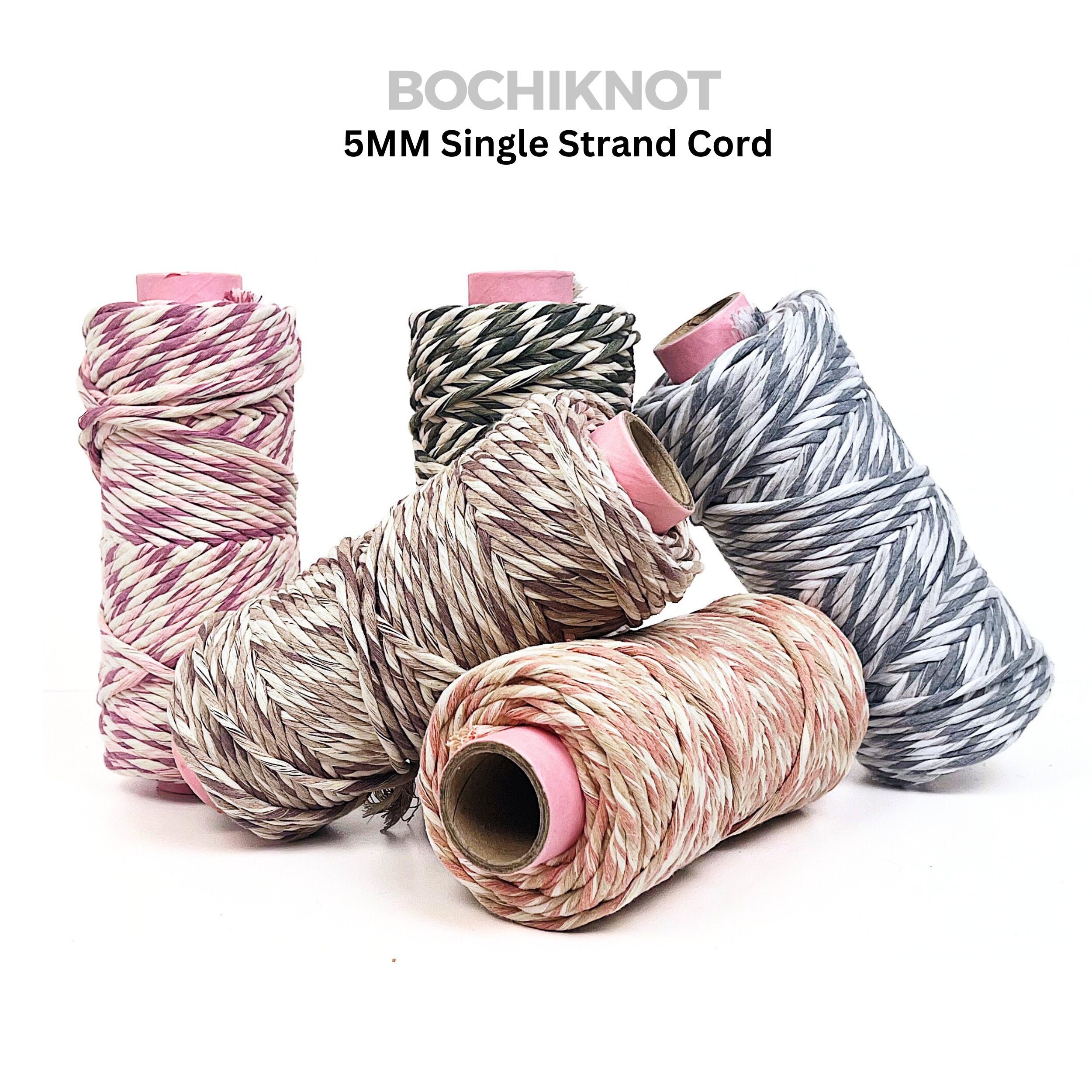 Bochiknot Macrame Cord  Single- Strand Cotton Cord
