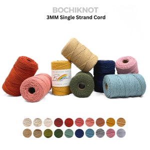 FORBELL Fil pour macramé, 3 mm x 300 m, fil de coton de qualité supérieure,  pour bricolage, artisanat (noir) : : Cuisine et Maison