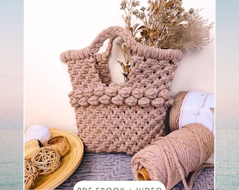 Macrame Handbag Pattern DIY, Boho Fashion Bag (PDF EBOOK)